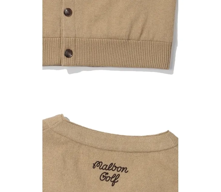 Street Style Malbon Golf Plain Logo Cardigans