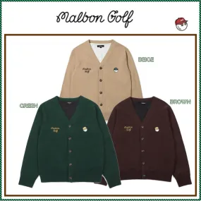 Street Style Malbon Golf Plain Logo Cardigans