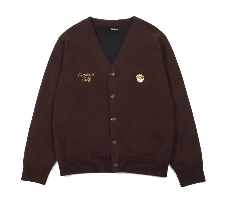 Street Style Malbon Golf Plain Logo Cardigans