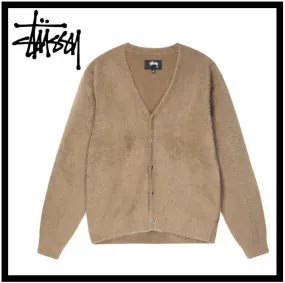 STUSSY Street Style Logo Cardigans | Unisex Skater Style