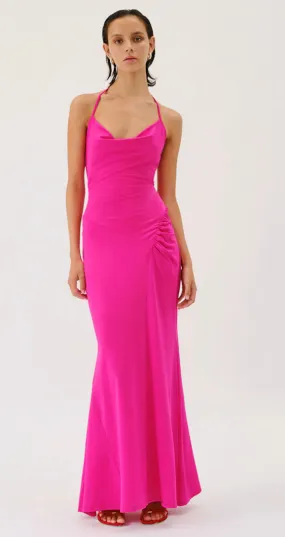 Suboo Garnet Deep Cowl Maxi Dress Pink - Shop Now.