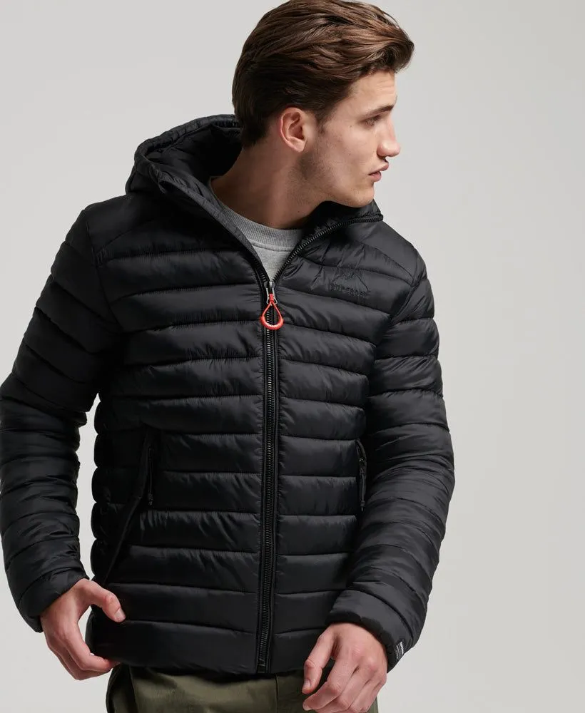 Superdry Hooded Puffer Jacket in Black