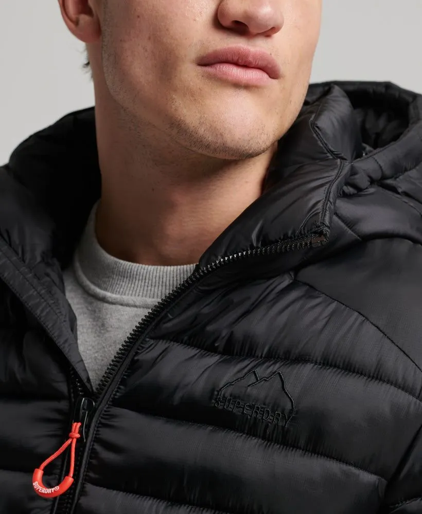 Superdry Hooded Puffer Jacket in Black