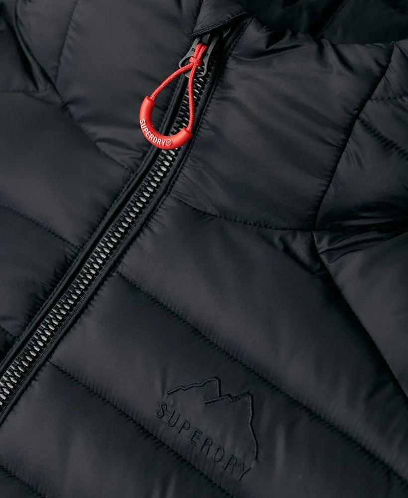 Superdry Hooded Puffer Jacket in Black