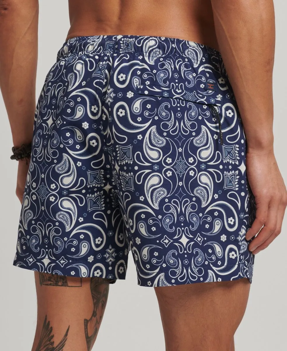 Superdry Mirrored Navy Summer Print Swim Shorts