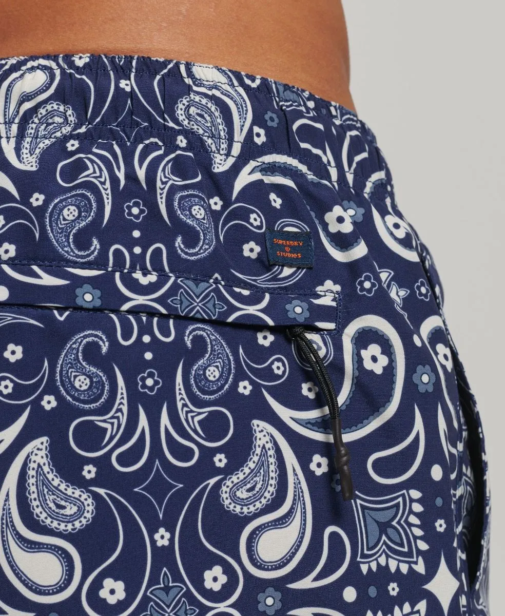 Superdry Mirrored Navy Summer Print Swim Shorts