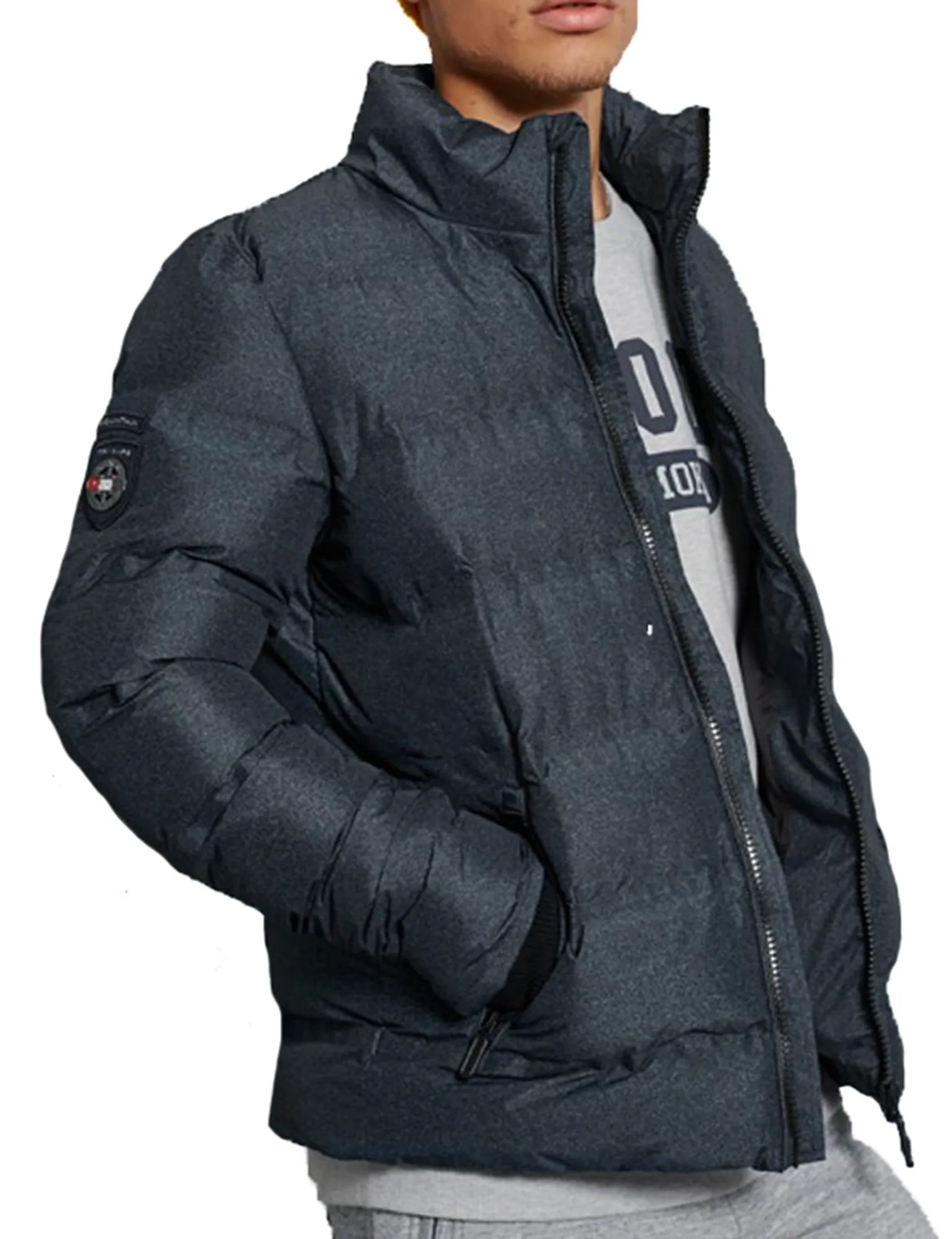 Superdry Quilted Radar Jacket Charcoal