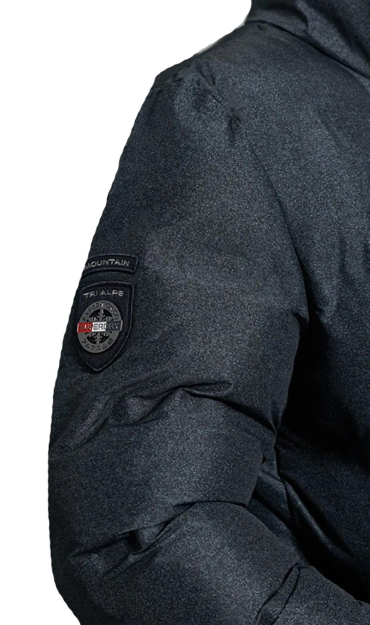 Superdry Quilted Radar Jacket Charcoal