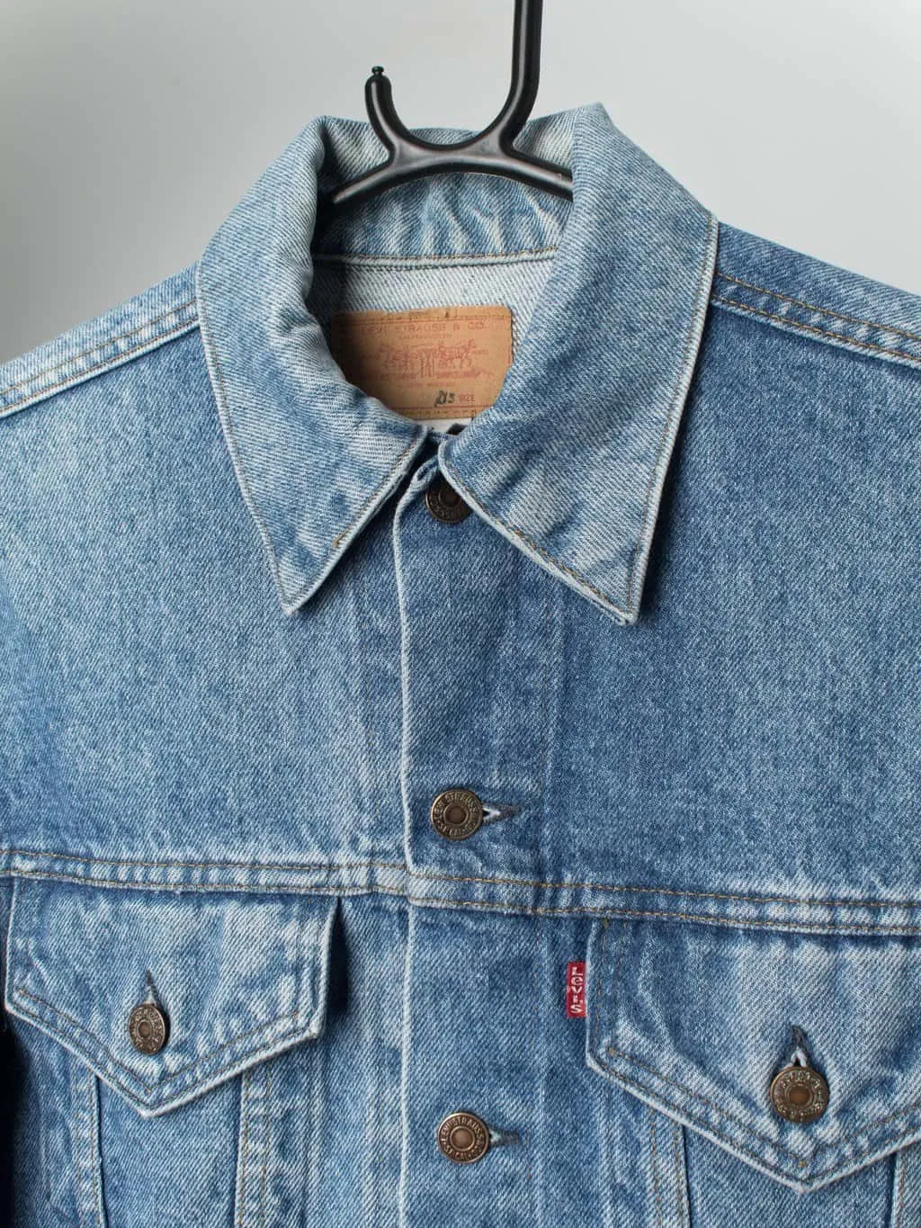 Sustainable Vintage Levis Denim Trucker Jacket Made in USA XS / Small