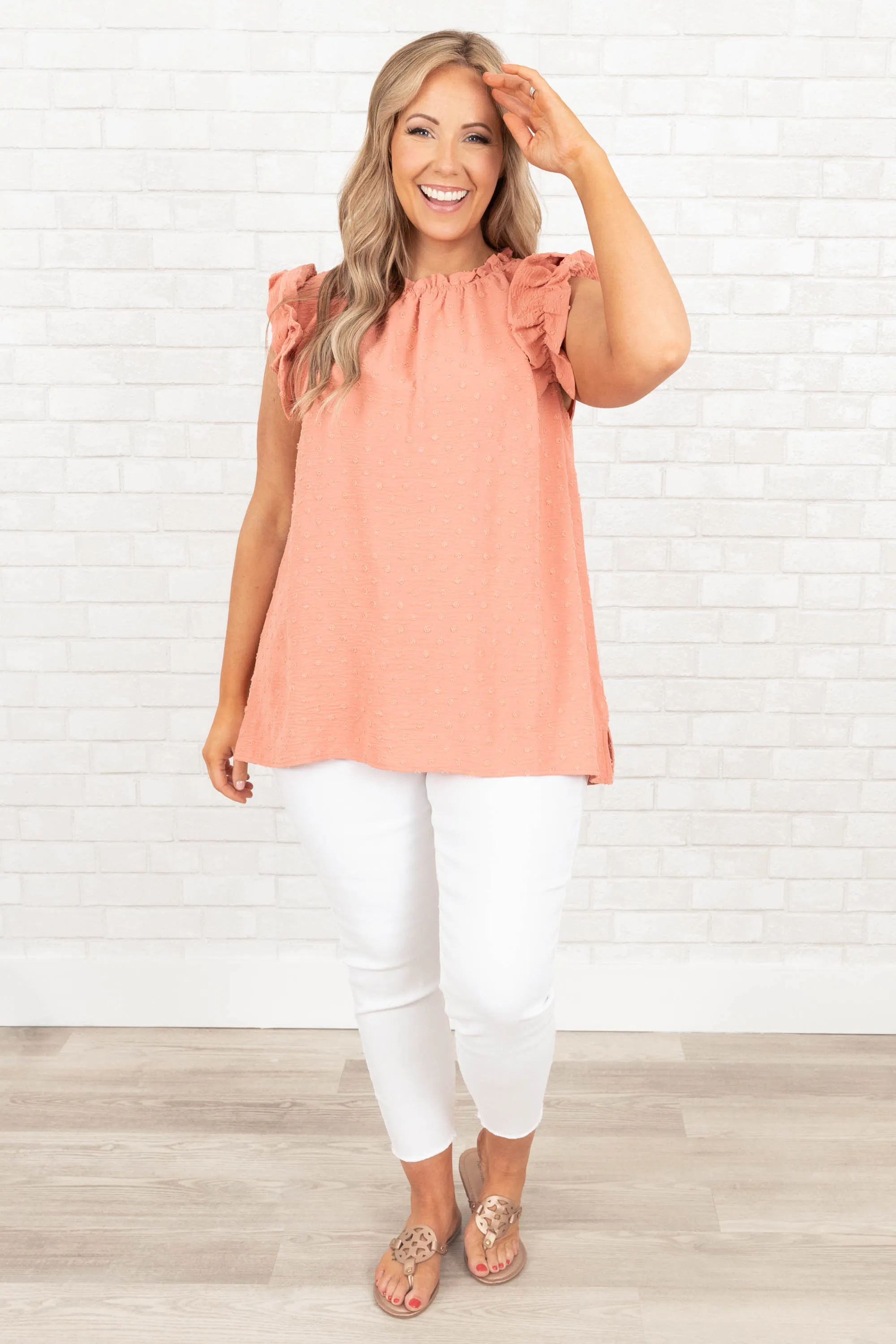 Sweetie Pie Top Burnt Coral