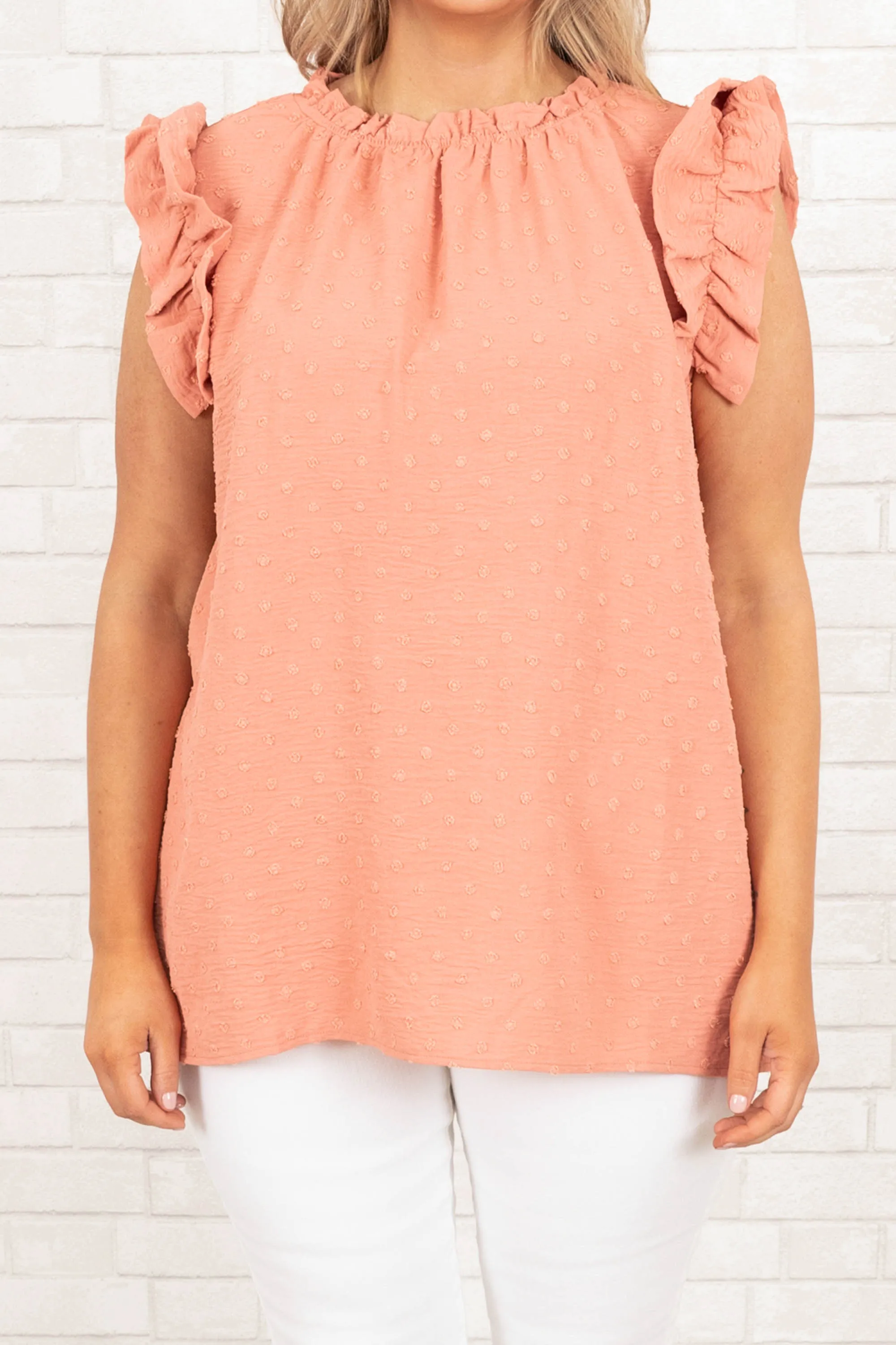 Sweetie Pie Top Burnt Coral