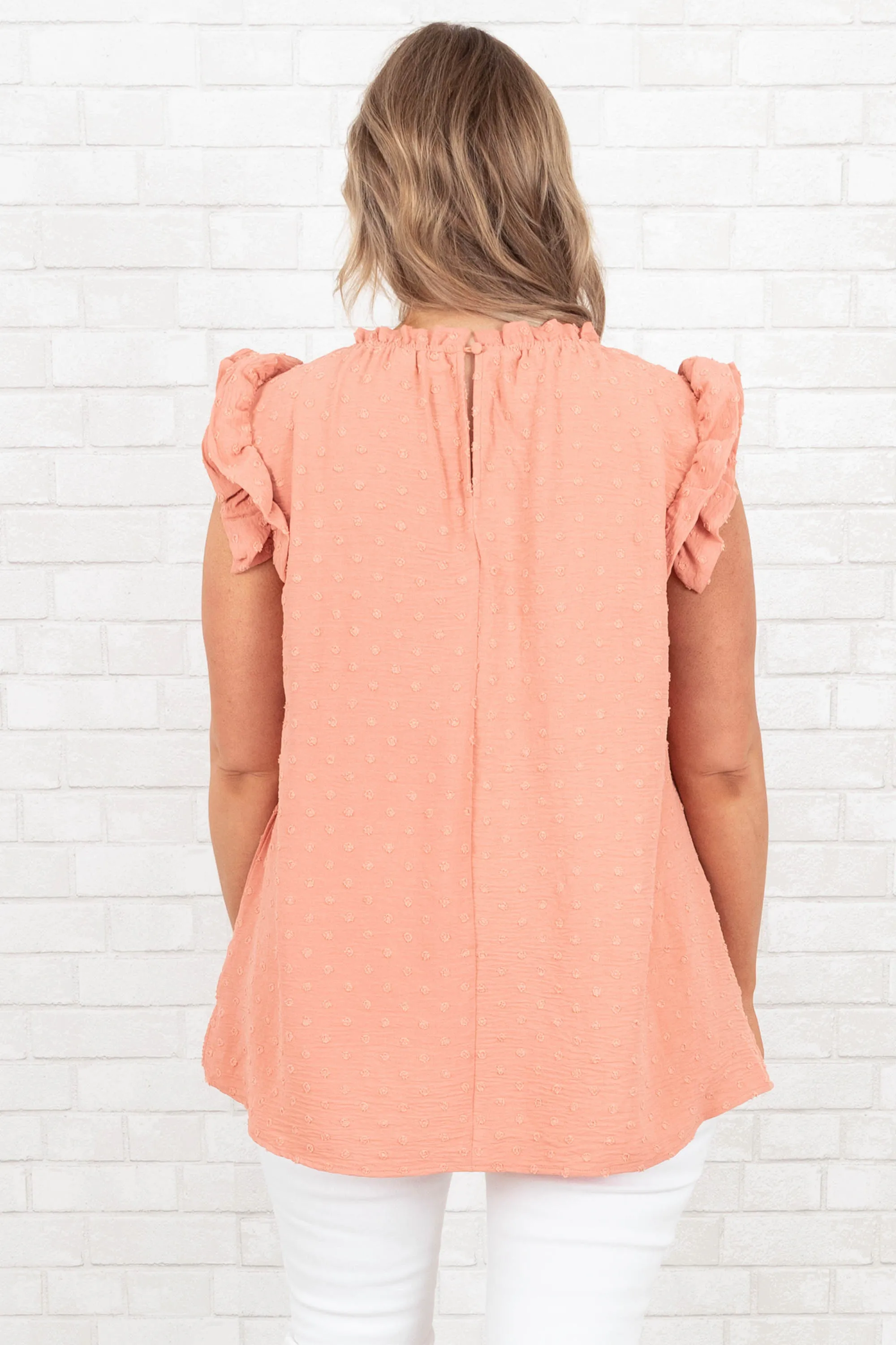 Sweetie Pie Top Burnt Coral