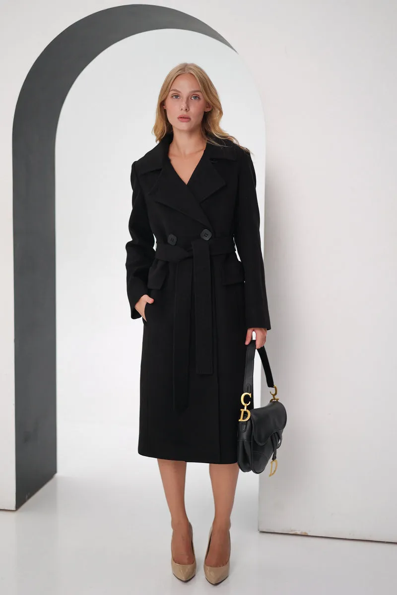 Tailored Cashmere Wool Coat