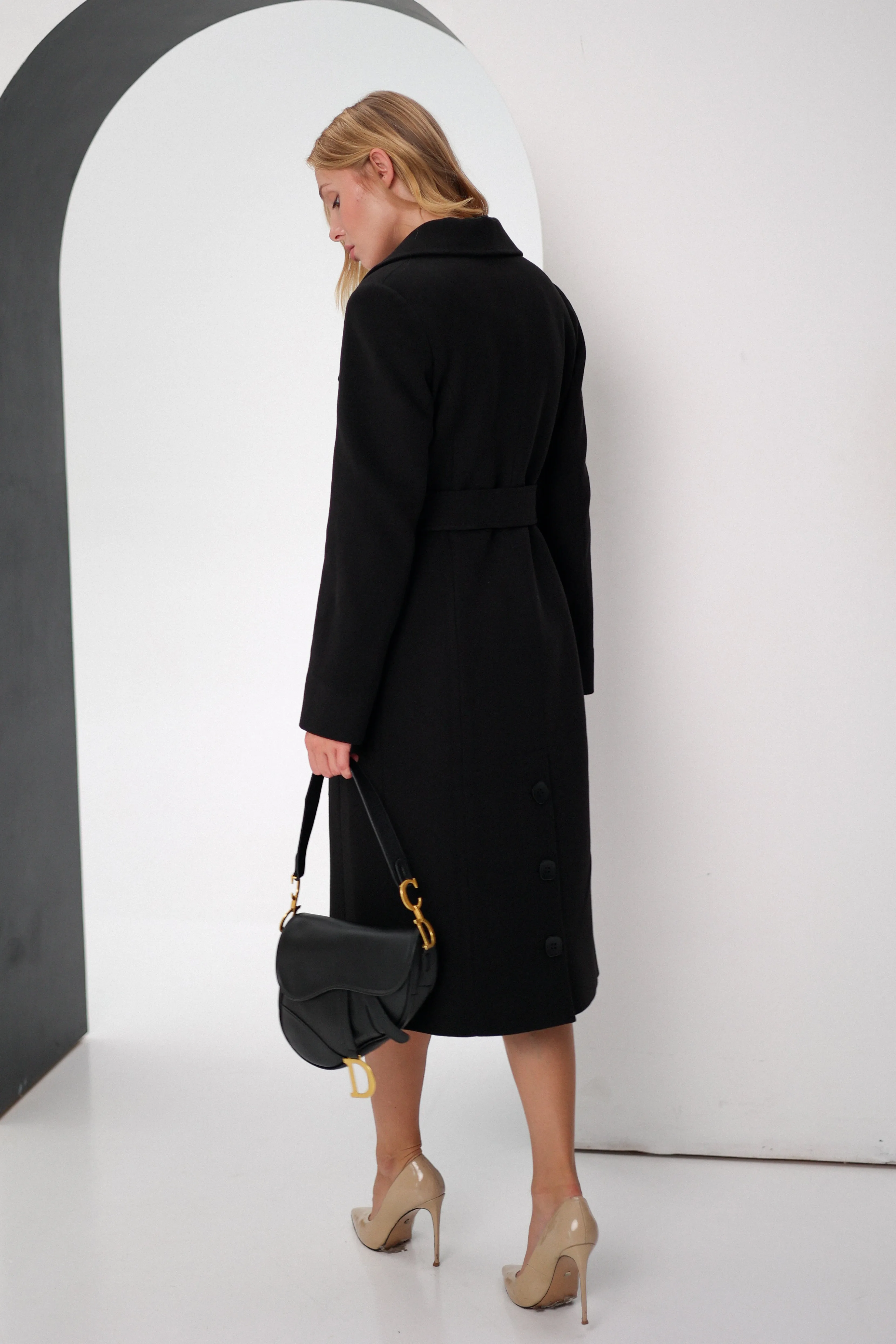 Tailored Cashmere Wool Coat