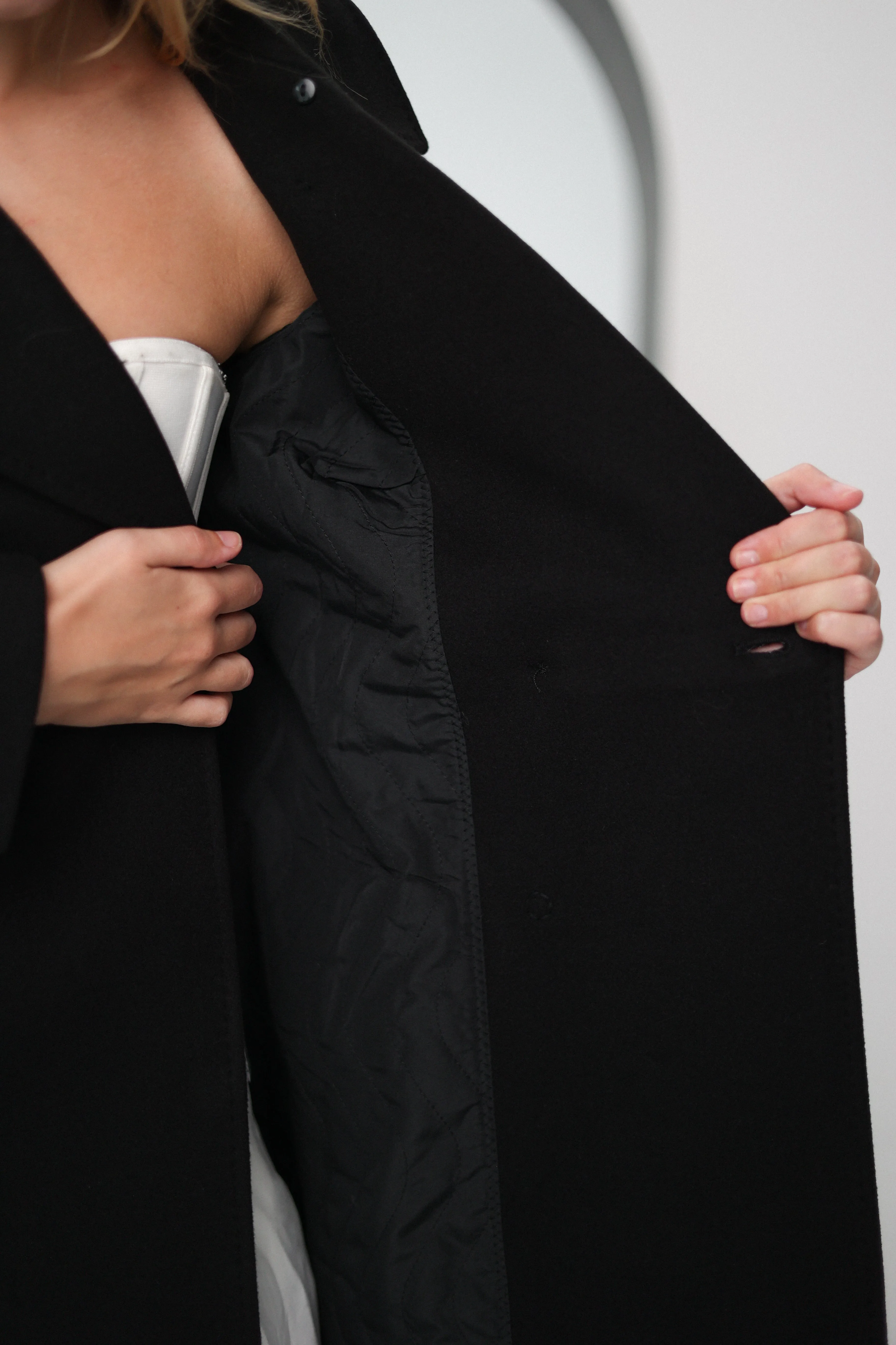 Tailored Cashmere Wool Coat