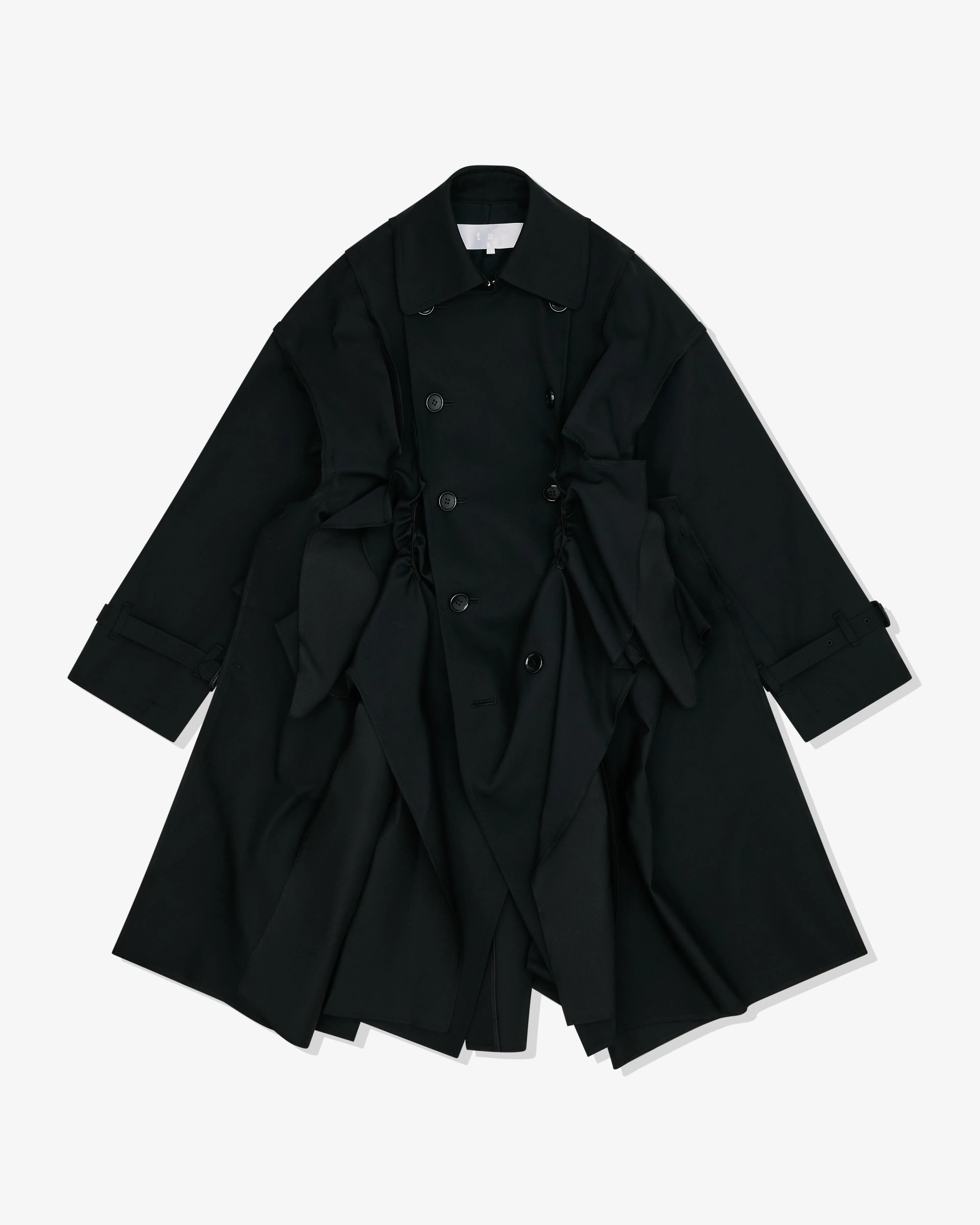 Tao Women's Black Double Breasted Coat - Shop Now