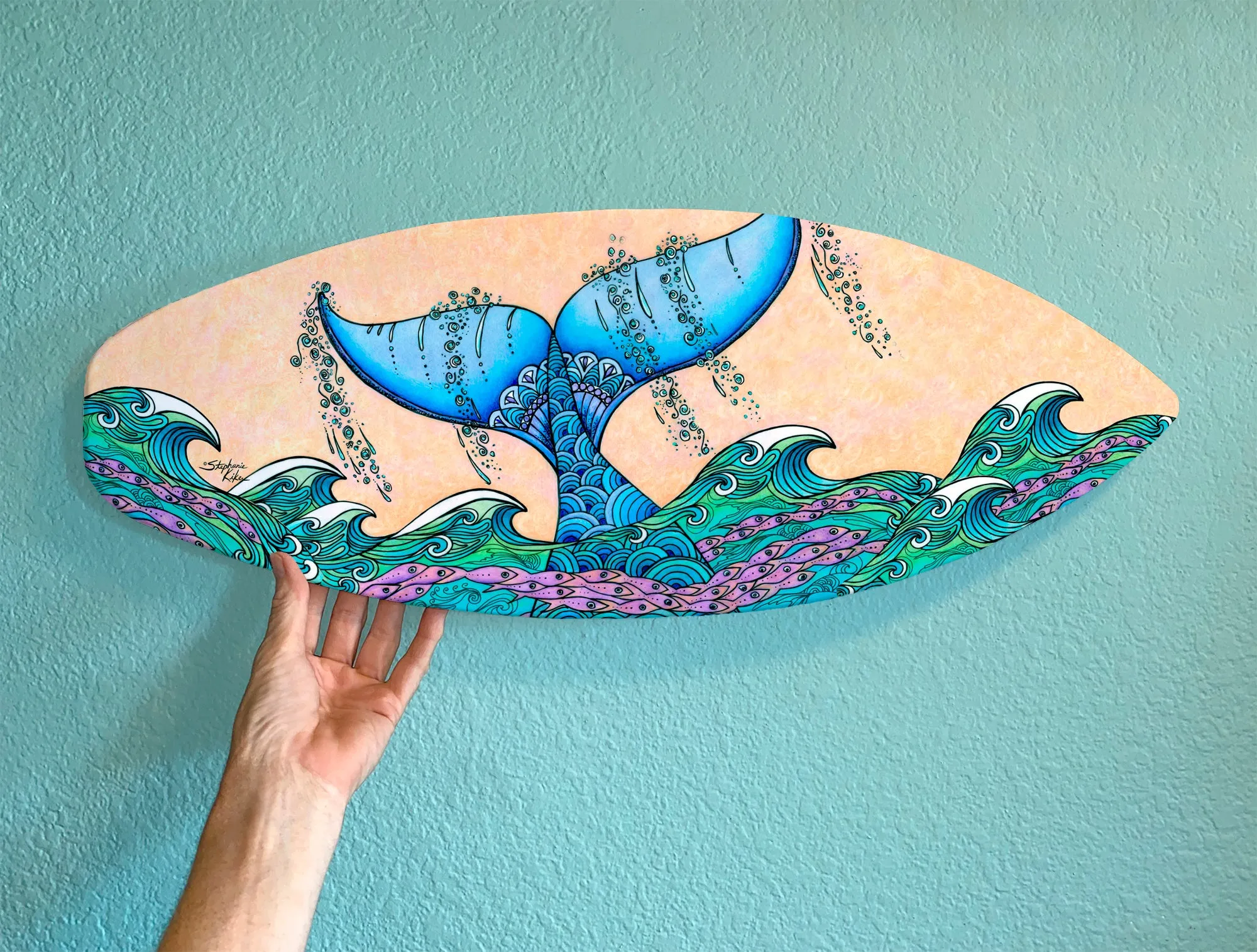 Tides Sea Surfboard Wall Decor