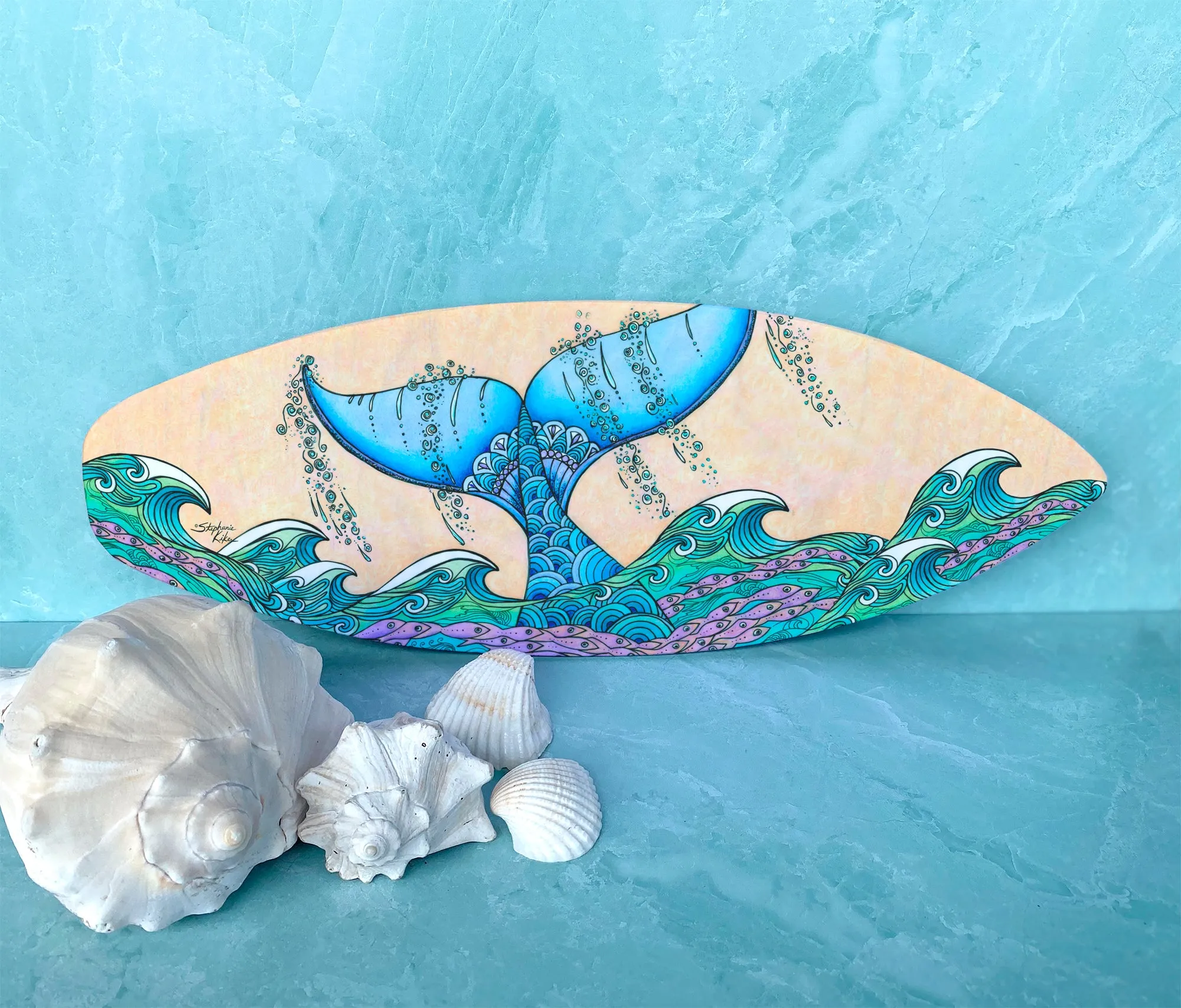 Tides Sea Surfboard Wall Decor