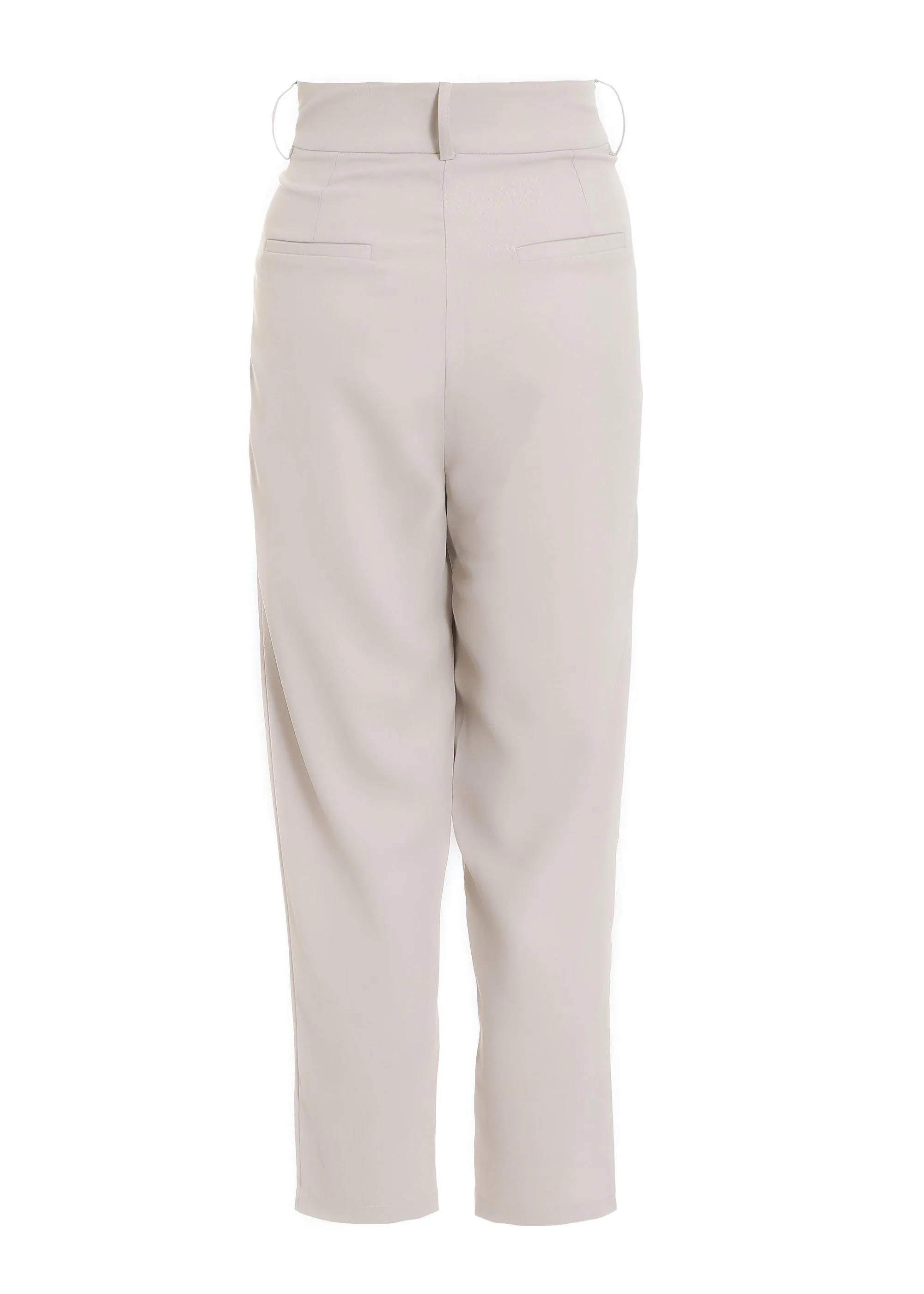 High Waisted Tapered Trousers at Quiz