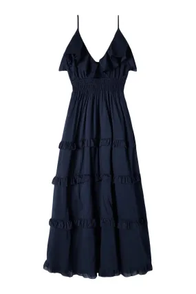 Navy Trovata Birds of Paradis Lisboa Dress