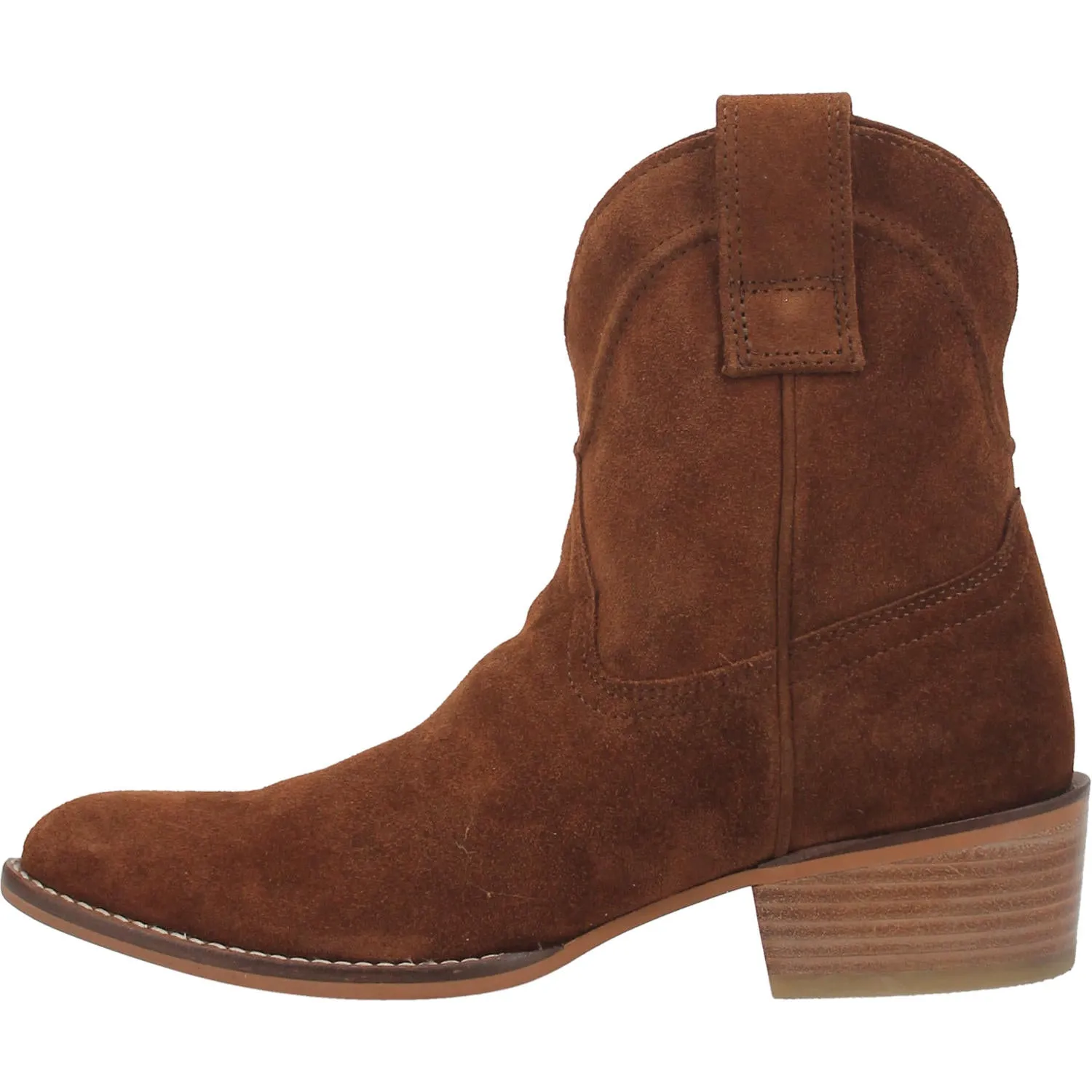 Tumbleweed Ankle Booties - Whiskey Brown Suede V Cut Front (DS)