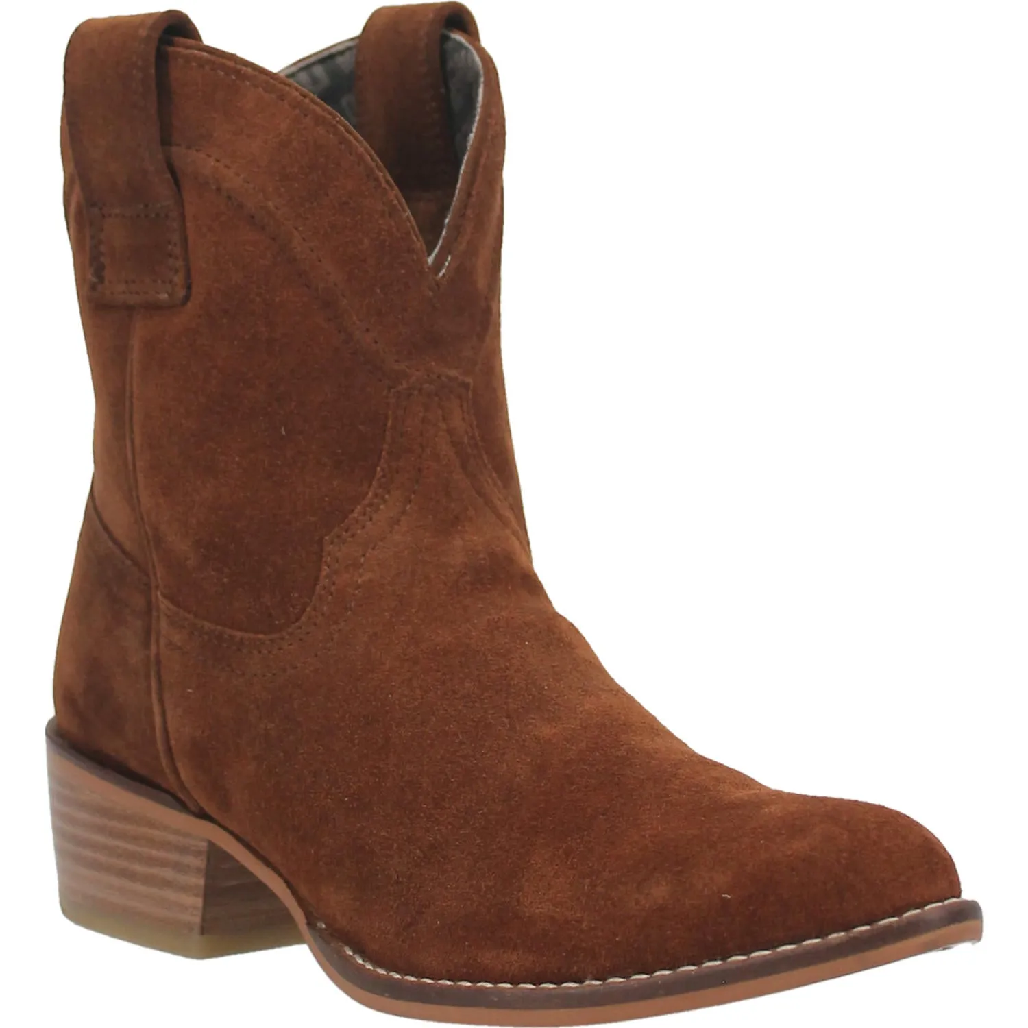 Tumbleweed Ankle Booties - Whiskey Brown Suede V Cut Front (DS)