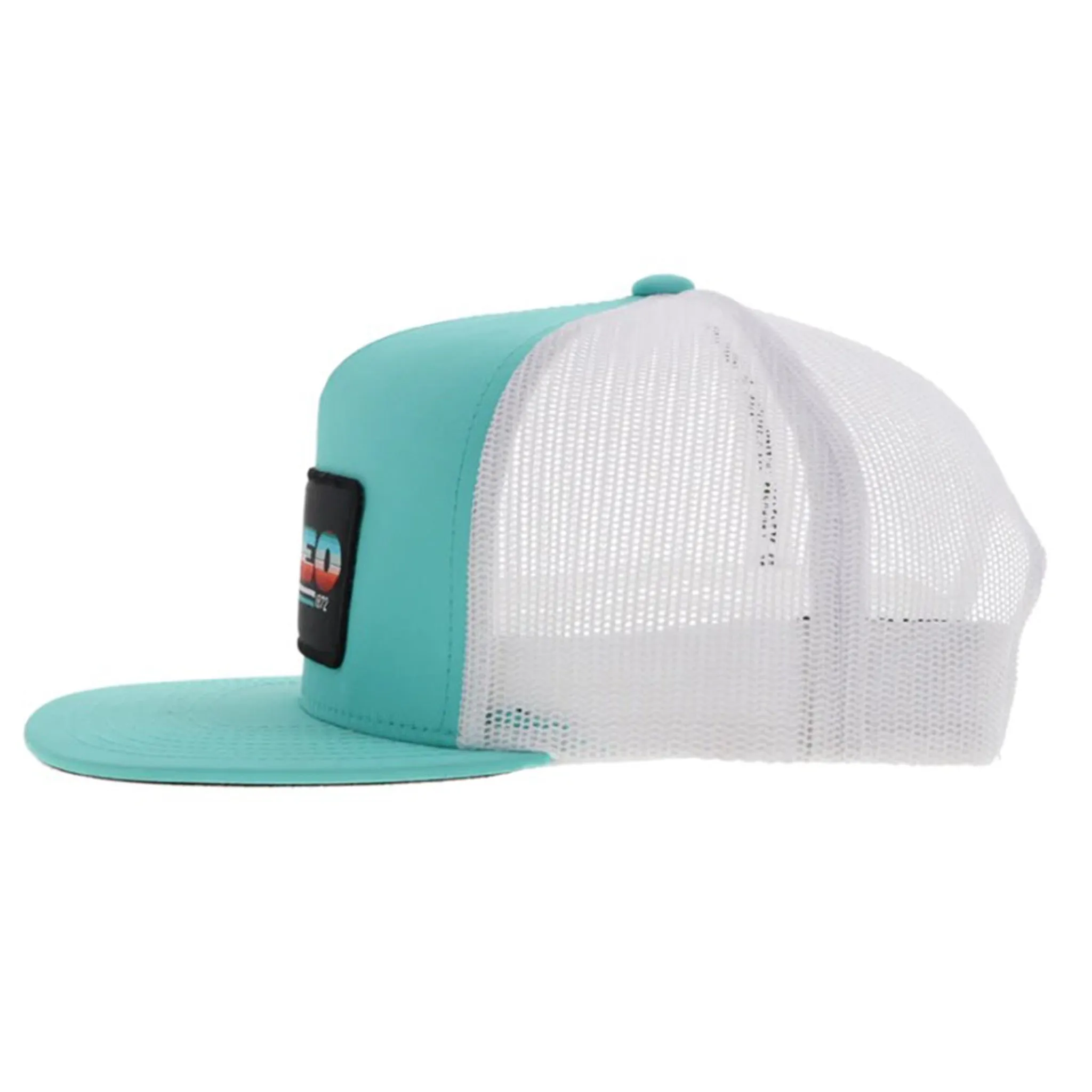 Turquoise and White Serape Rodeo Cap