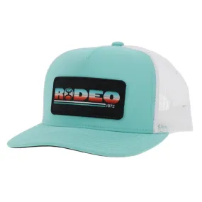 Turquoise and White Serape Rodeo Cap