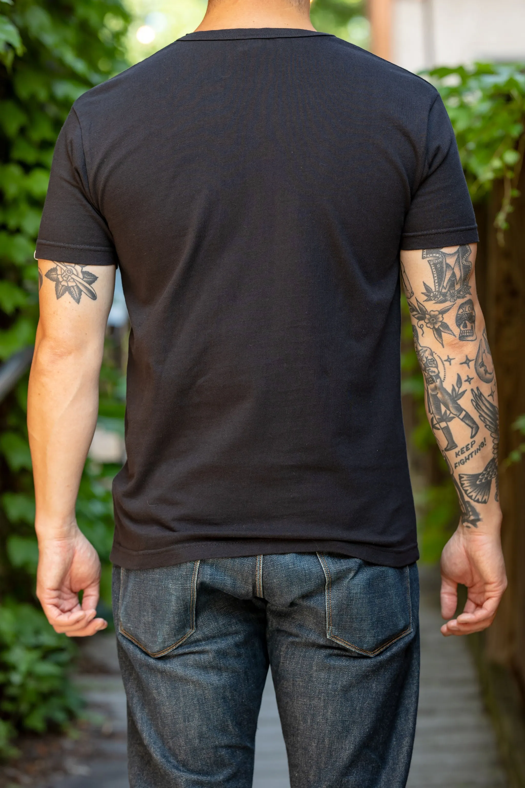 UES Ramayana Crew Neck Shirt with Pocket in Black