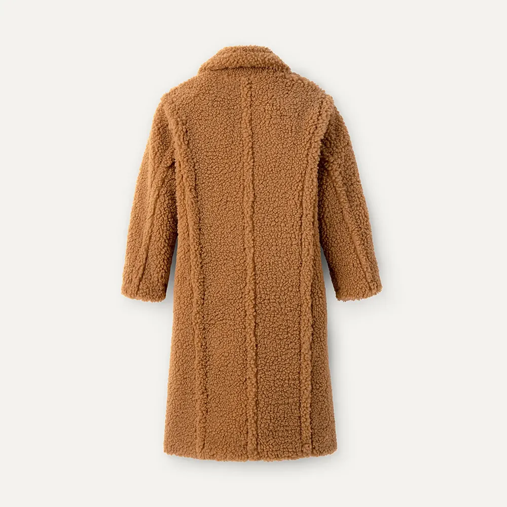 UGG Gertrude Long Teddy Coat Chestnut