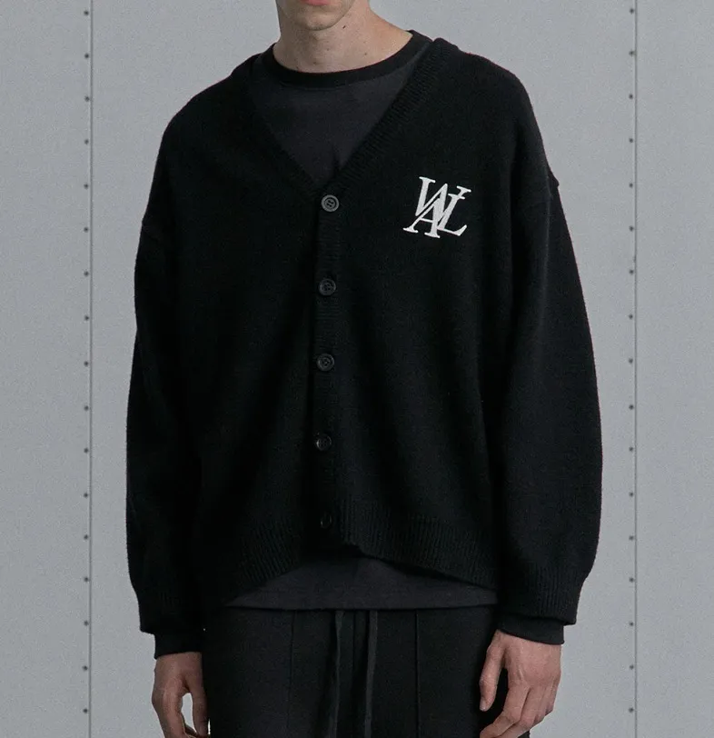 Unisex Street Style Wool Nylon Oversized Logo Sweatshirt.