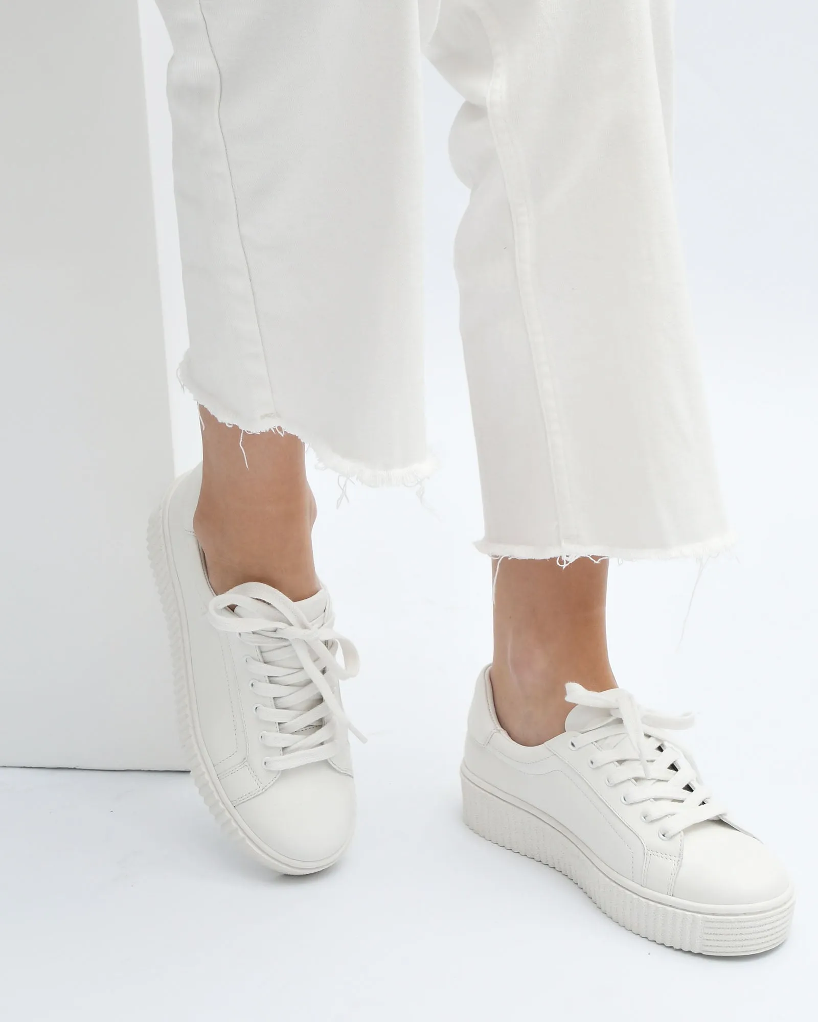 White Leather Arianna Sneakers