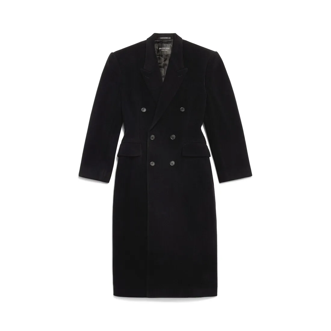 Women's Black Cinched Coat