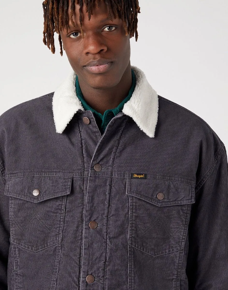 Wrangler Corduroy Jacket in Faded Black