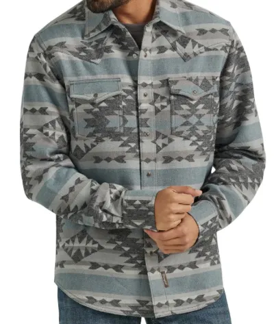 Wrangler Men's Retro Premium Shirt in Grey