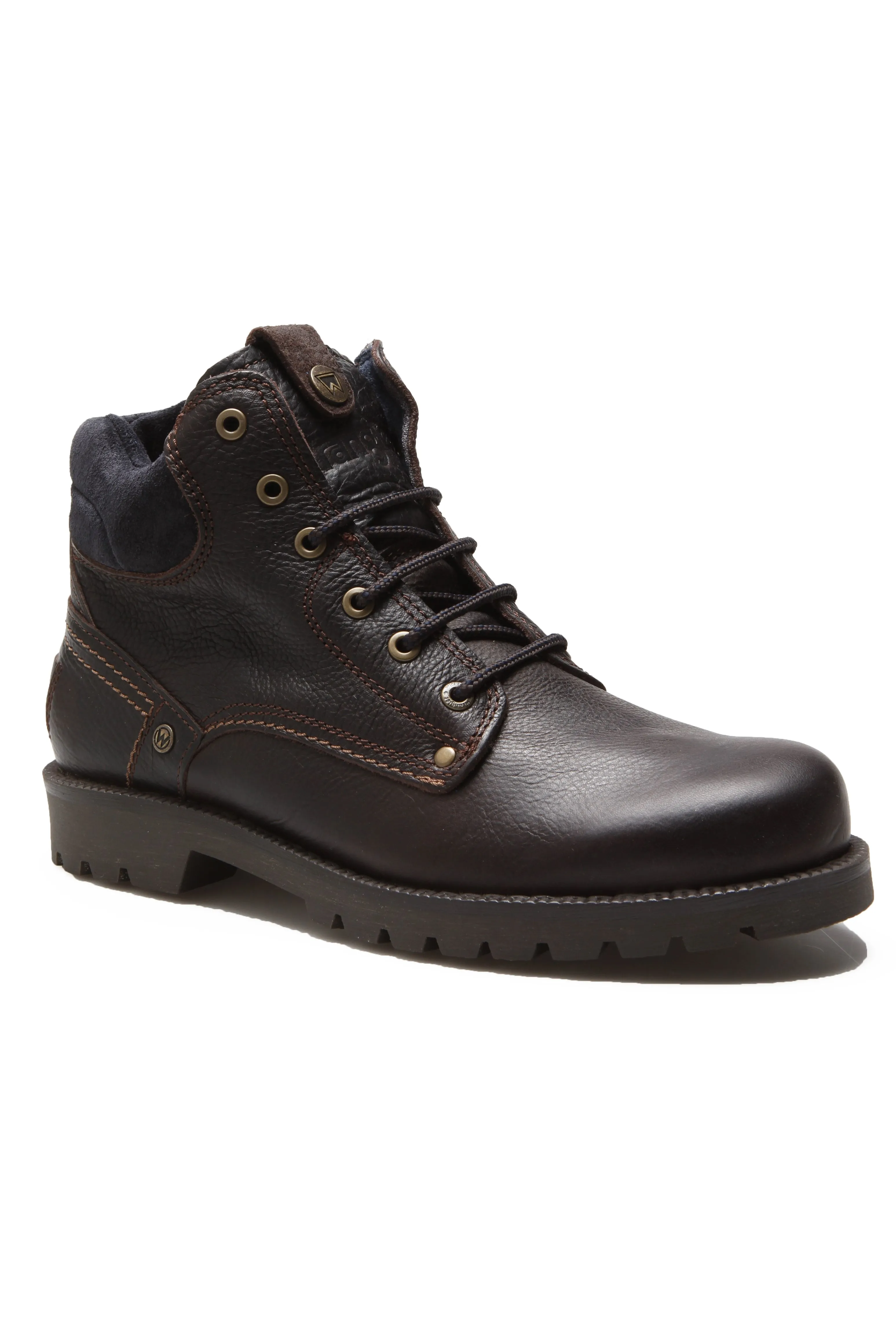 Wrangler Newton Yuma Leather Boots in Dark Brown