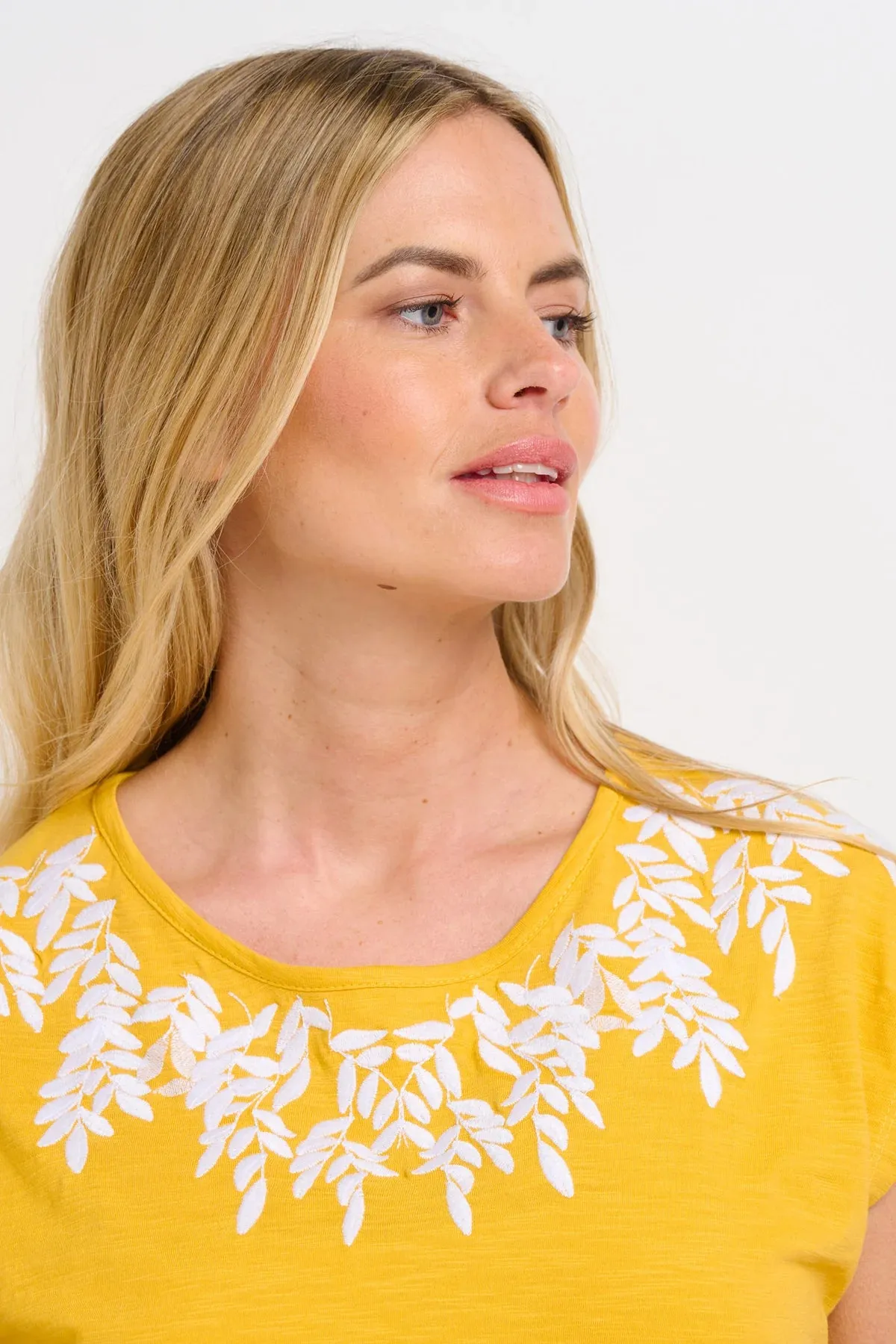 Yellow Zoey Tee by Brakeburn