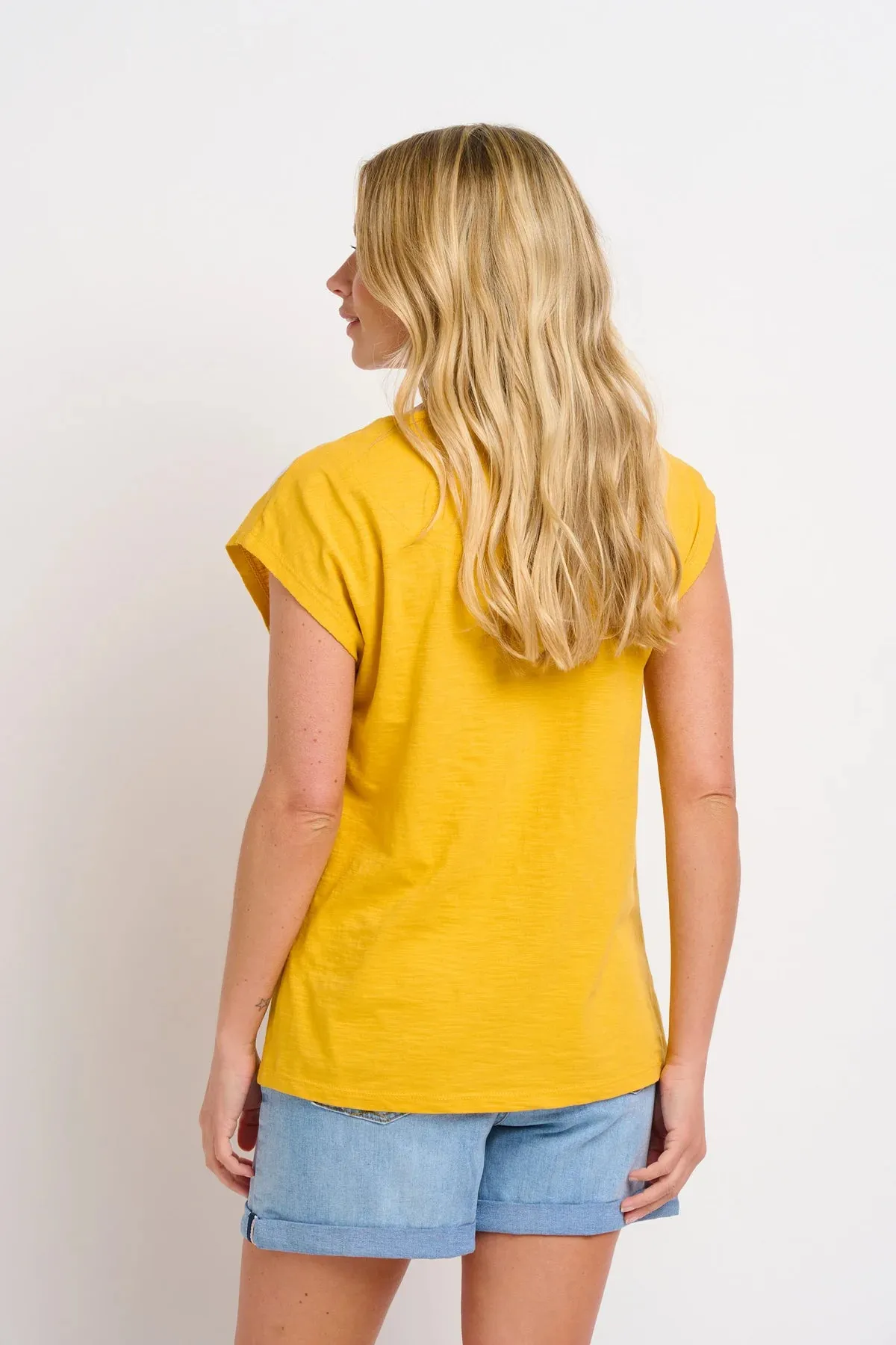 Yellow Zoey Tee by Brakeburn