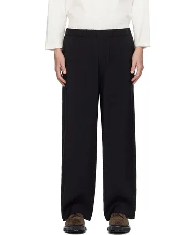 YLÈVE Black Broad Trousers