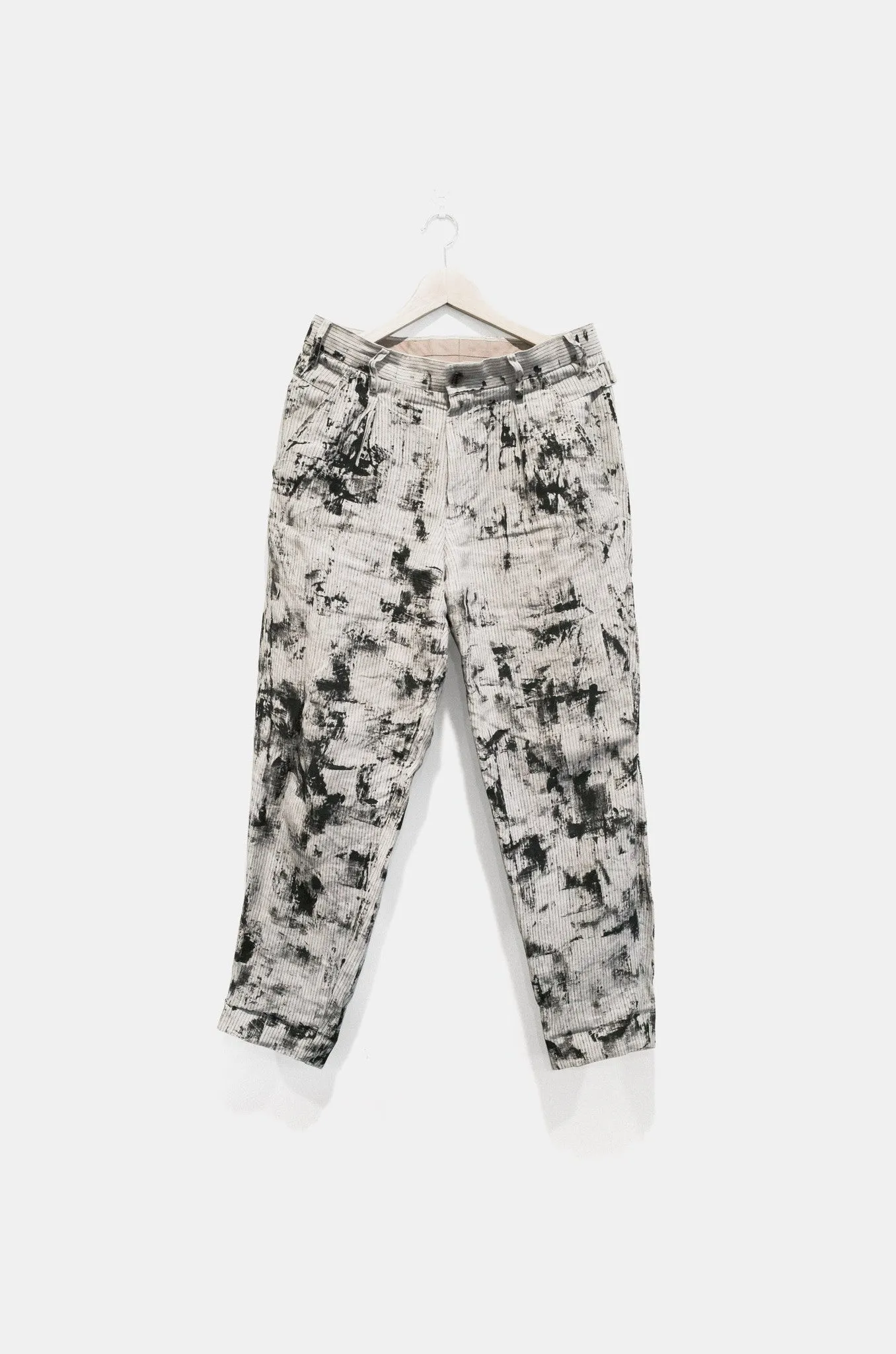 Hand-Painted Linen Trousers by Yohji Yamamoto Pour Homme