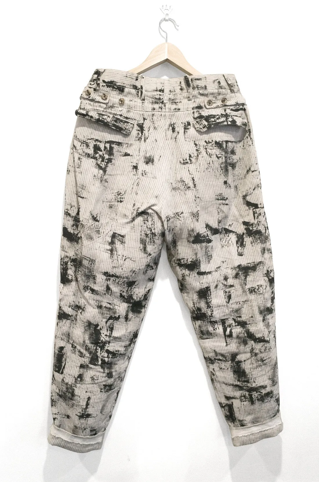 Hand-Painted Linen Trousers by Yohji Yamamoto Pour Homme